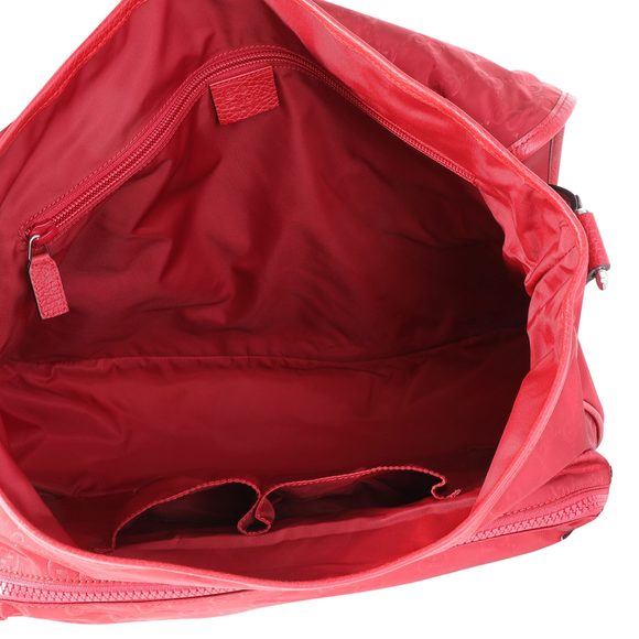 Gucci Red Nylon Double Buckle Flap Messenger Bag - Picture 8 of 8